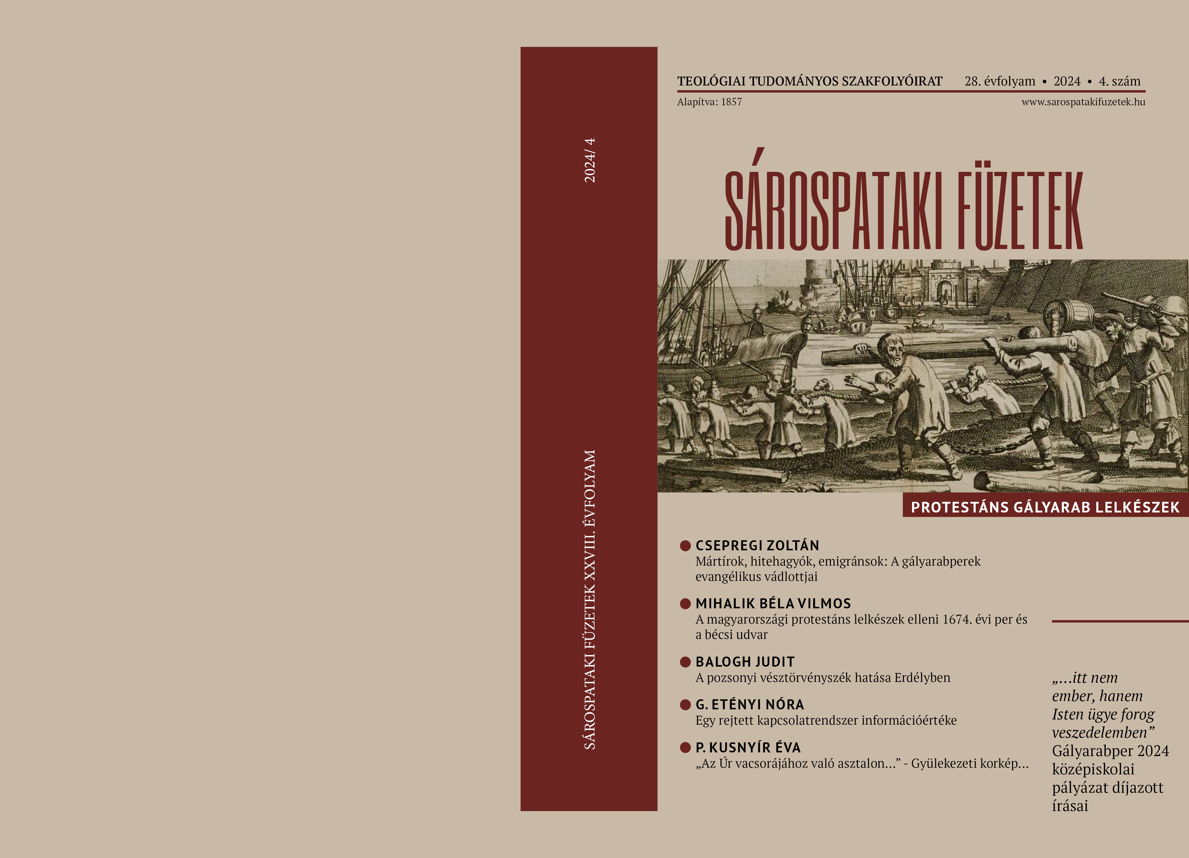 Sárospataki Füzetek 28/4/2024